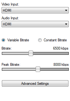 HDPVR Settings